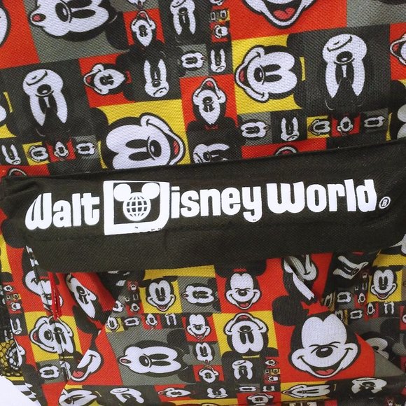 Walt Disney World Mickey Mouse Graphic Backpack Tote Utility Bag Zip Pockets - Picture 7 of 10